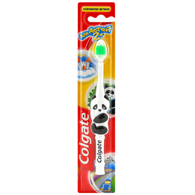 Зубная щетка детcкая "Colgate", от 2 лет щетки: 16 см Товар сертифицирован инфо 13781b.