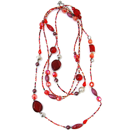 Подвеска "Гламур", цвет: красный Glam221006369 бисер Производитель: Корея Артикул: Glam221006369 инфо 2608c.