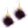 Серьги, цвет: темно-фиолетовый Glam091106105 Бижутерия Glamur 2009 г ; Упаковка: пакет инфо 8579d.